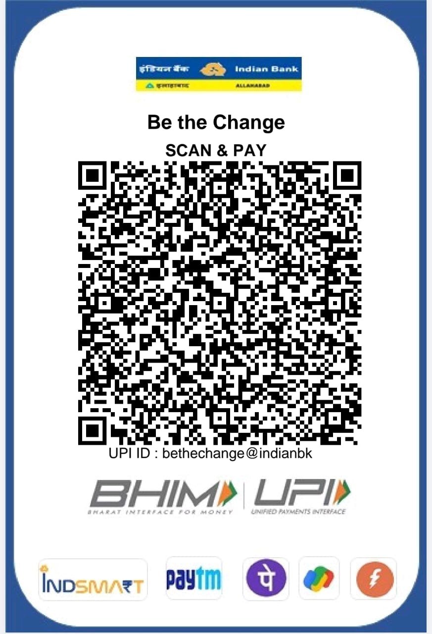 Be The Change UPI QR Code